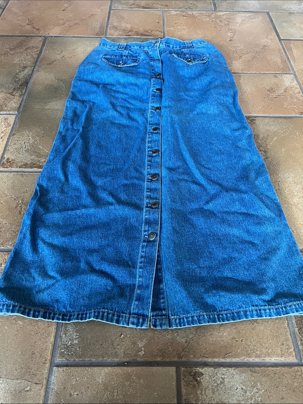 VINTAGE RHYTHM BLUE DENIM SKIRT